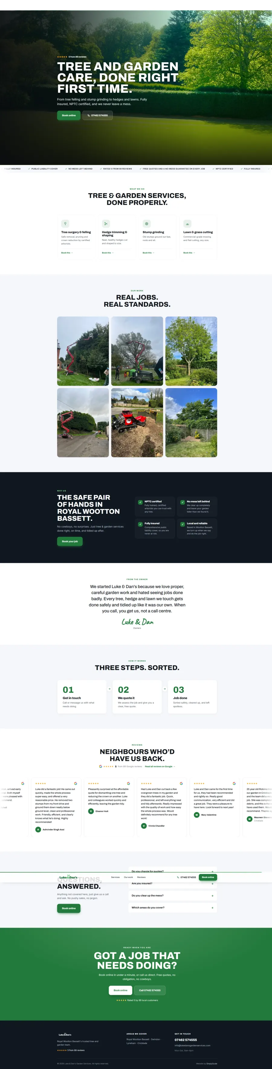 The Luke & Dan's website