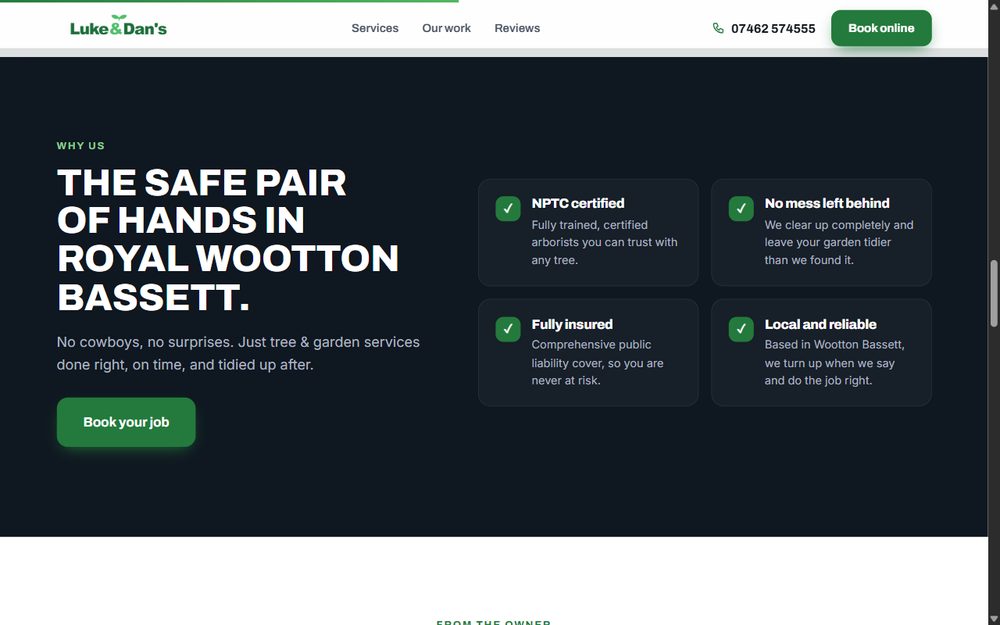 The new Luke and Dan's trust section